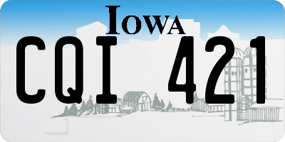 IA license plate CQI421