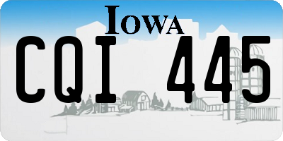 IA license plate CQI445