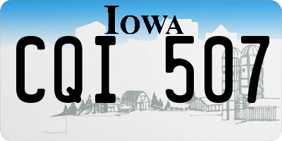 IA license plate CQI507