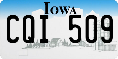 IA license plate CQI509