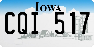 IA license plate CQI517