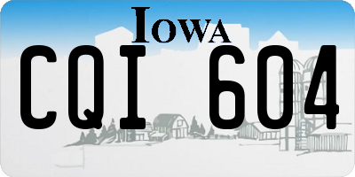 IA license plate CQI604