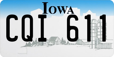 IA license plate CQI611