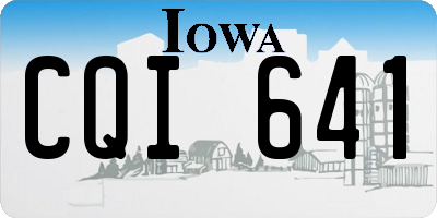 IA license plate CQI641