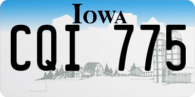 IA license plate CQI775