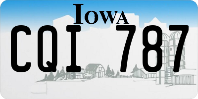 IA license plate CQI787