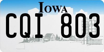 IA license plate CQI803