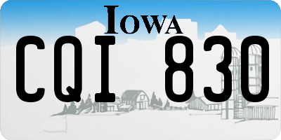 IA license plate CQI830