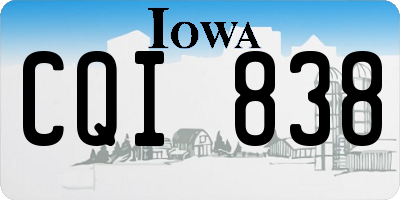 IA license plate CQI838