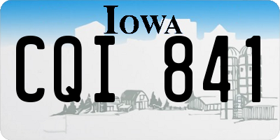 IA license plate CQI841