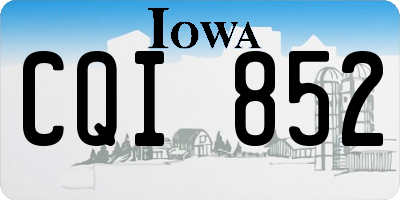 IA license plate CQI852