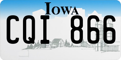 IA license plate CQI866