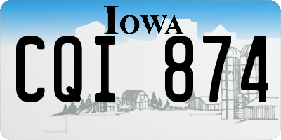 IA license plate CQI874