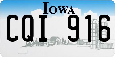 IA license plate CQI916