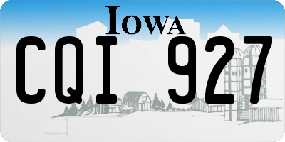 IA license plate CQI927