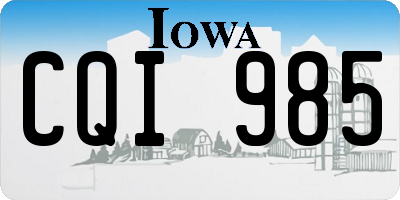 IA license plate CQI985