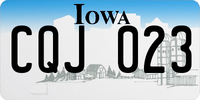 IA license plate CQJ023