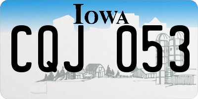 IA license plate CQJ053