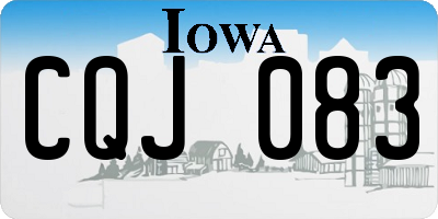IA license plate CQJ083