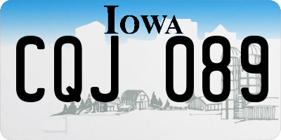 IA license plate CQJ089