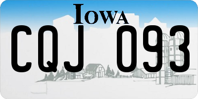 IA license plate CQJ093