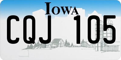 IA license plate CQJ105