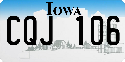 IA license plate CQJ106