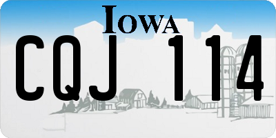 IA license plate CQJ114
