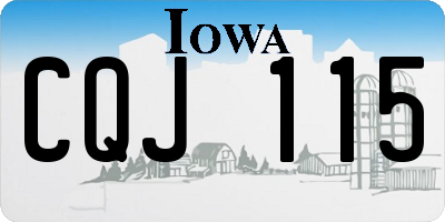 IA license plate CQJ115