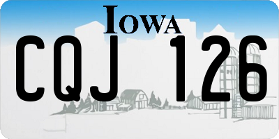 IA license plate CQJ126