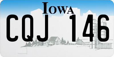 IA license plate CQJ146