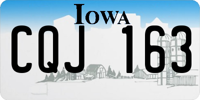 IA license plate CQJ163