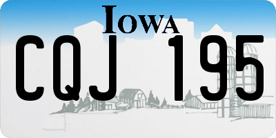 IA license plate CQJ195