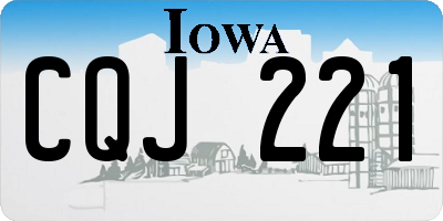 IA license plate CQJ221