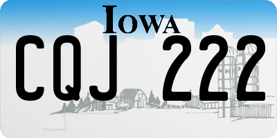 IA license plate CQJ222