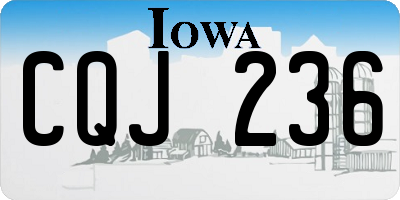IA license plate CQJ236