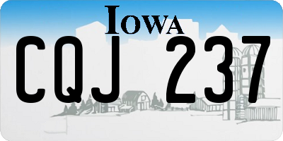 IA license plate CQJ237