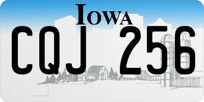 IA license plate CQJ256