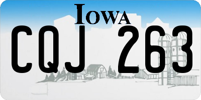 IA license plate CQJ263