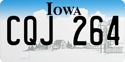 IA license plate CQJ264