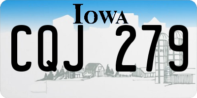 IA license plate CQJ279