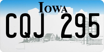 IA license plate CQJ295