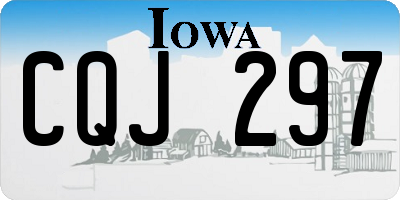 IA license plate CQJ297