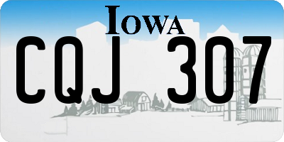 IA license plate CQJ307