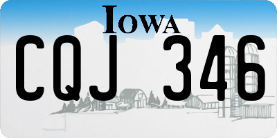 IA license plate CQJ346