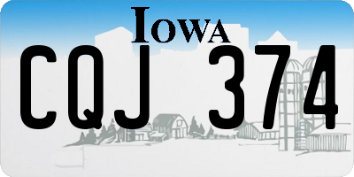 IA license plate CQJ374