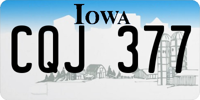 IA license plate CQJ377