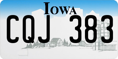 IA license plate CQJ383