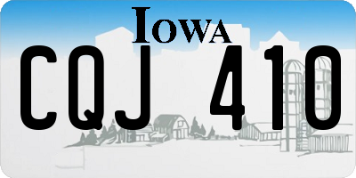 IA license plate CQJ410
