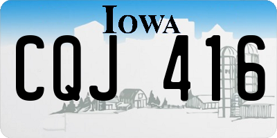 IA license plate CQJ416